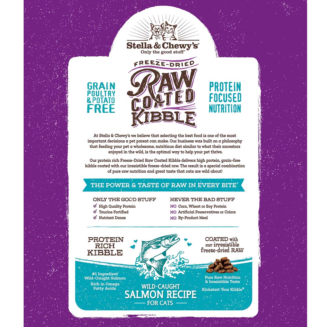 Stella & Chewy's Cat - Raw Coated Kibble Salmon