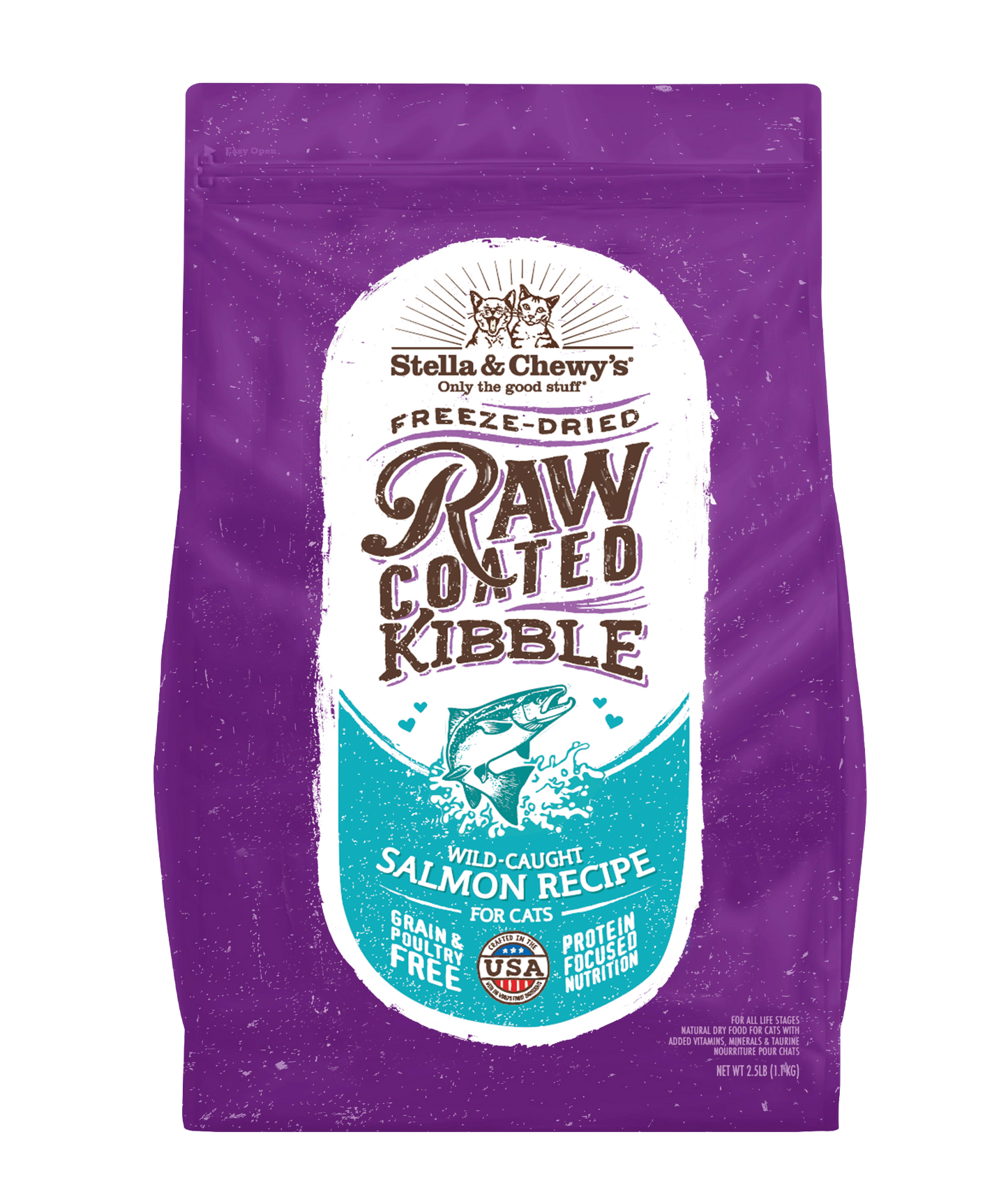 Stella & Chewy's Cat - Raw Coated Kibble Salmon