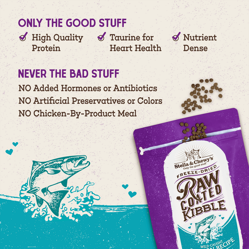 Stella & Chewy's Cat - Raw Coated Kibble Salmon