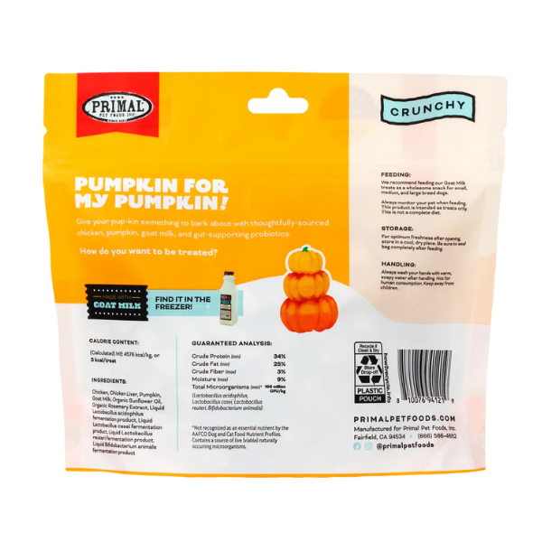 Primal Pumpkin For My Pumpkin Chicken & Pumpkin with Goat Milk Freeze-Dried Treat 2oz